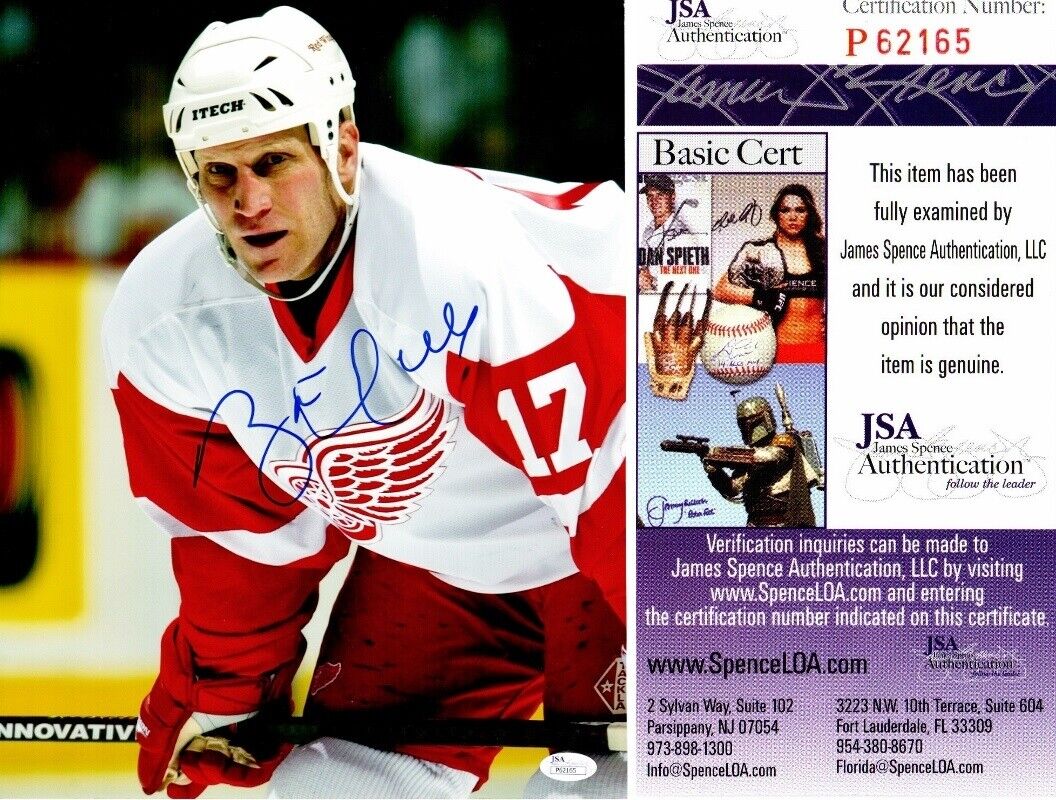 Brett Hull Signed - Autographed Detroit Red Wings 11x14 inch Photo Poster painting + JSA COA