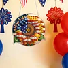 Diamond Painting Single-Sided Acrylic Sunflower and Flag Hanging Pendant Sun Catcher for Home Garden Wall Door