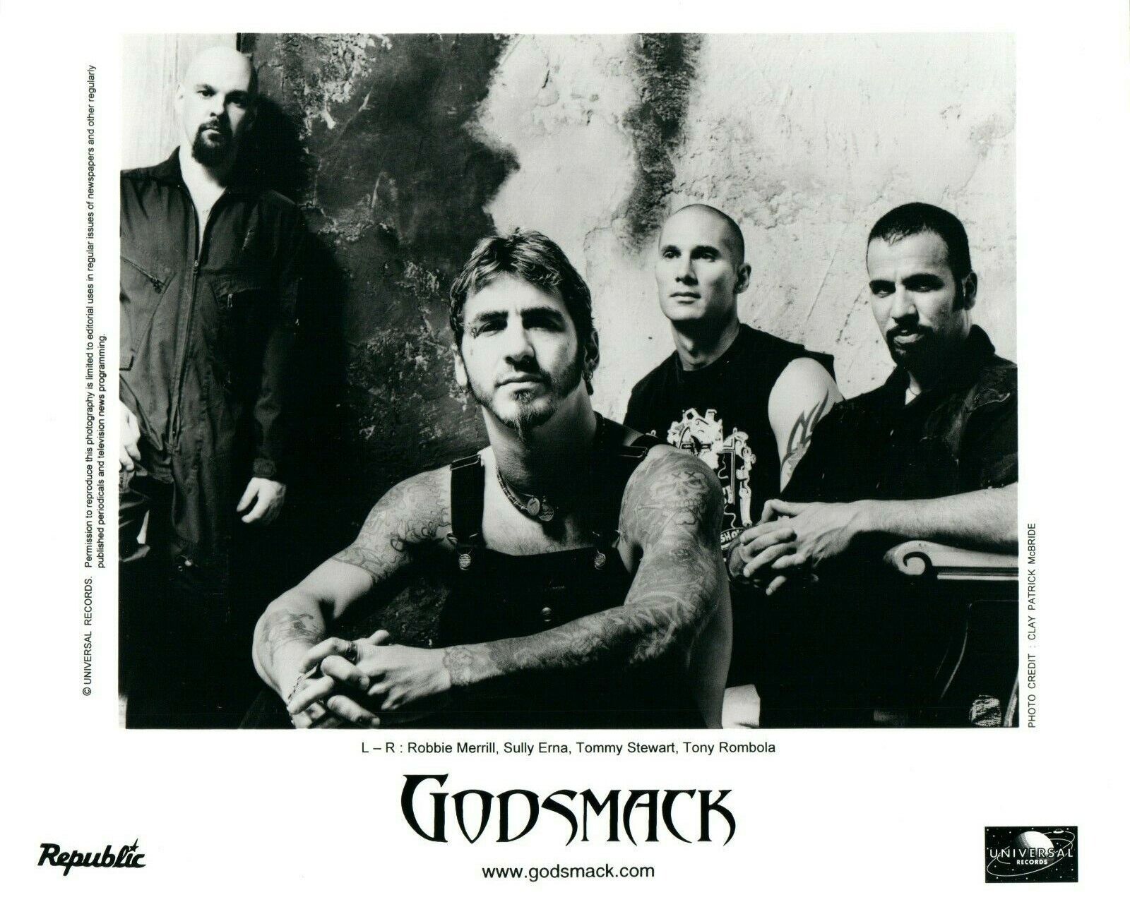 GODSMACK Music Band 8x10 Promo Press Photo Poster painting Universal Records