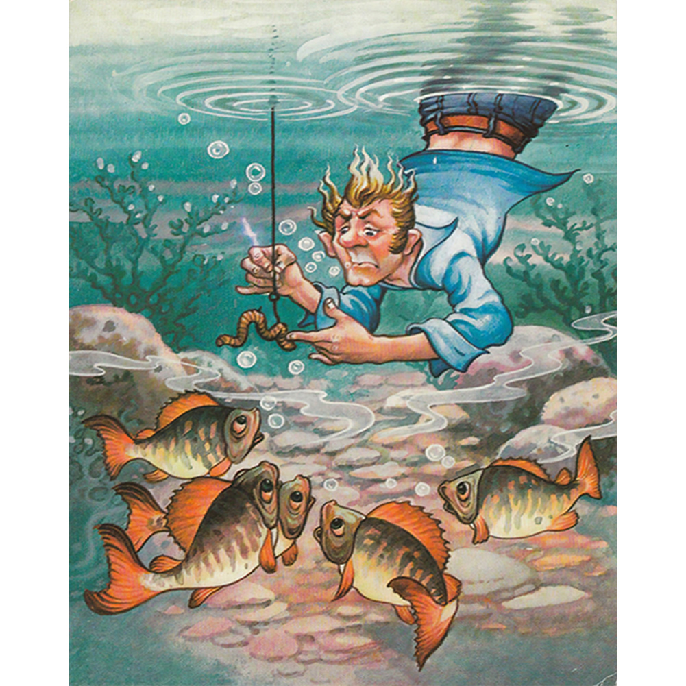 Old Man Fishing-Paint by Numbers-30*40cm/40*50cm