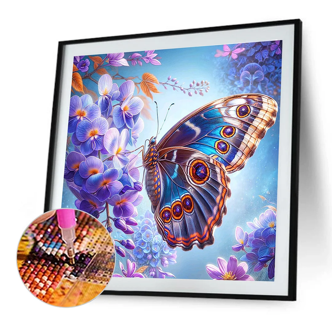 Diamond Painting - Full Round Drill - Butterfly(Canvas|30*30cm)