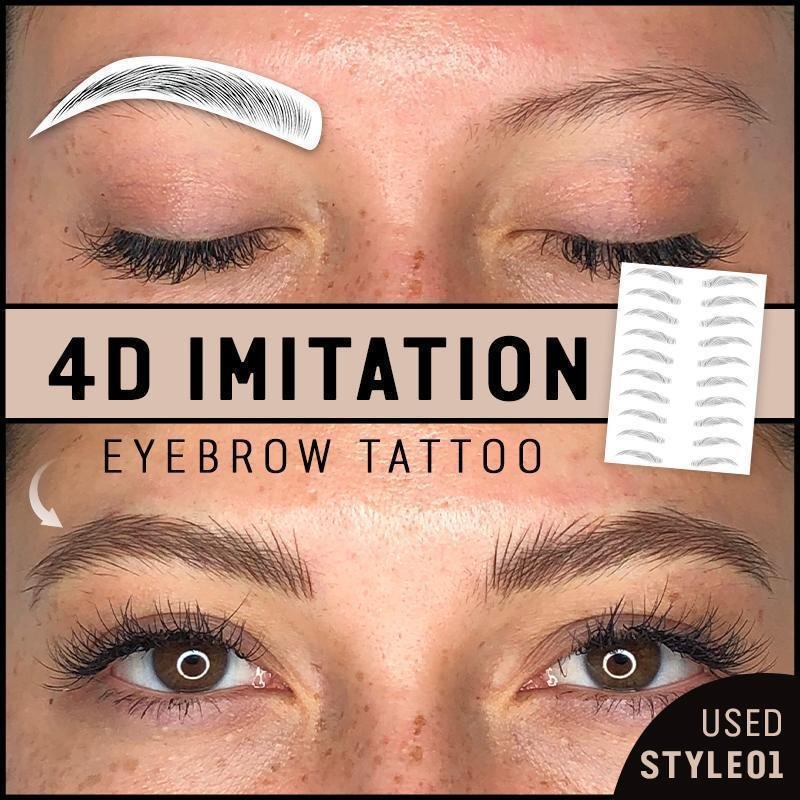 NATURAL FULL 4D IMITATION EYEBROW TATTOOS (10 PAIRS )