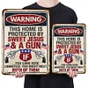 Warning - Vintage Metal Signs(12*16Inch)   - Warning