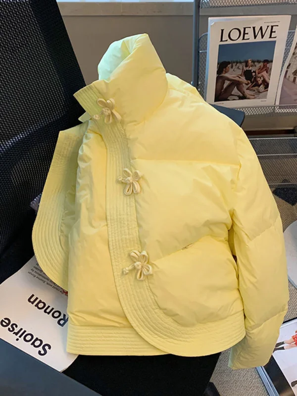 Women's New Chinese Style High Collar Bread Jacket Flusfy