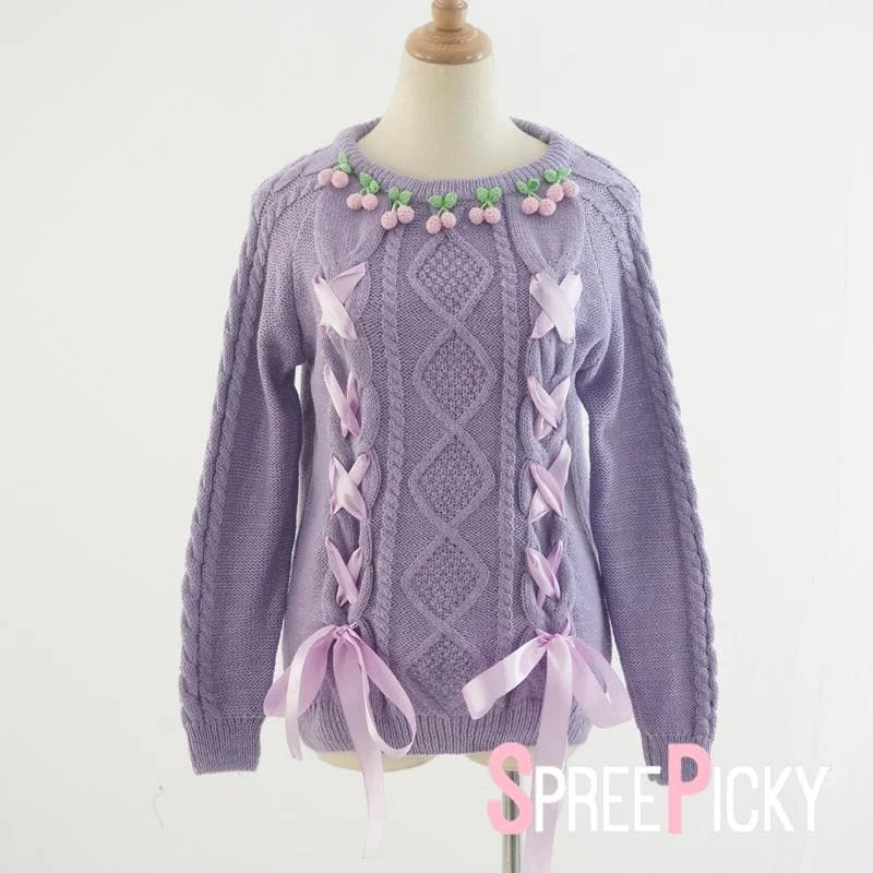 Cherry Taro Purple Sweater  SP140332
