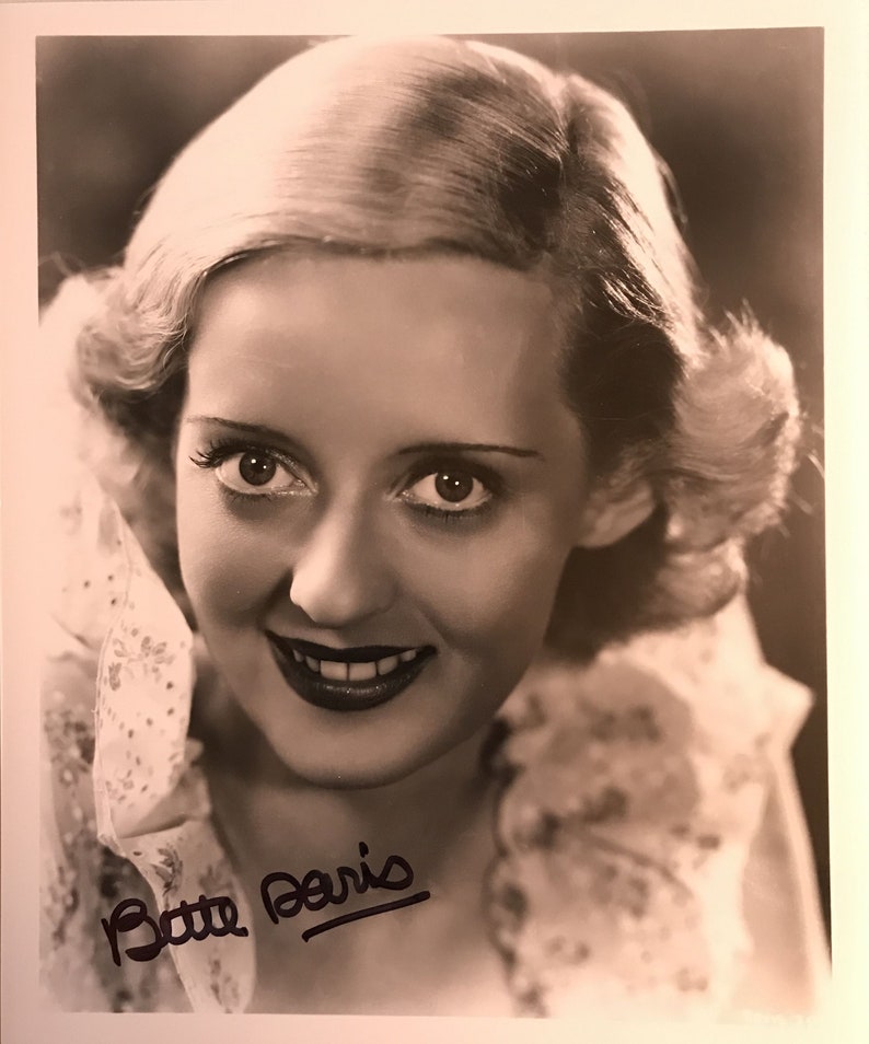 Bette Davis (d. 1989) Signed Autographed Glossy 8x10 Photo Poster painting - COA Matching Holograms