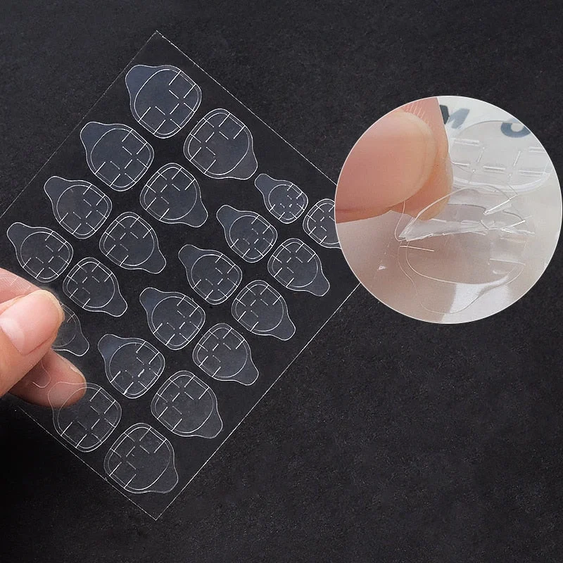 5Sheets Nail Art  Double Sided Adhesive Tapes False Nails Nail Adhesive For Fake Nails Extension Stick Tools