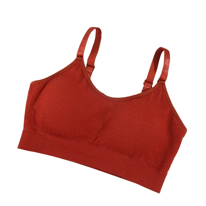 Women's Bra Tube Top Crop Top Female Seamless Back Outdoor Sports Underwear Bra For Women Cotton Female Bra Tops Brassiere