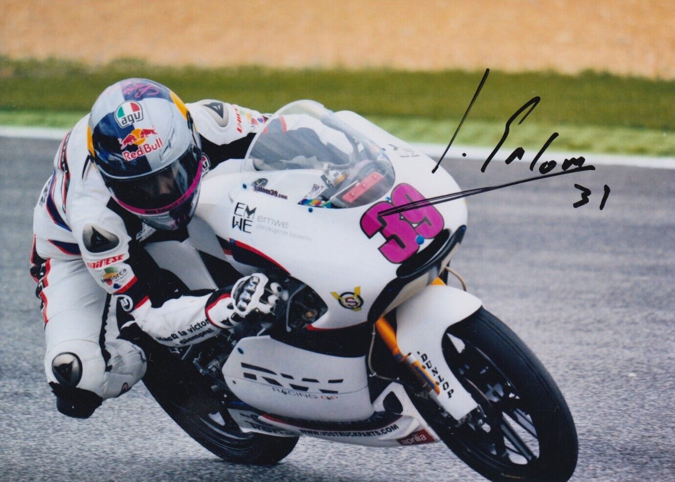 LUIS SALOM HAND SIGNED 7X5 Photo Poster painting MOTOGP 125CC AUTOGRAPH