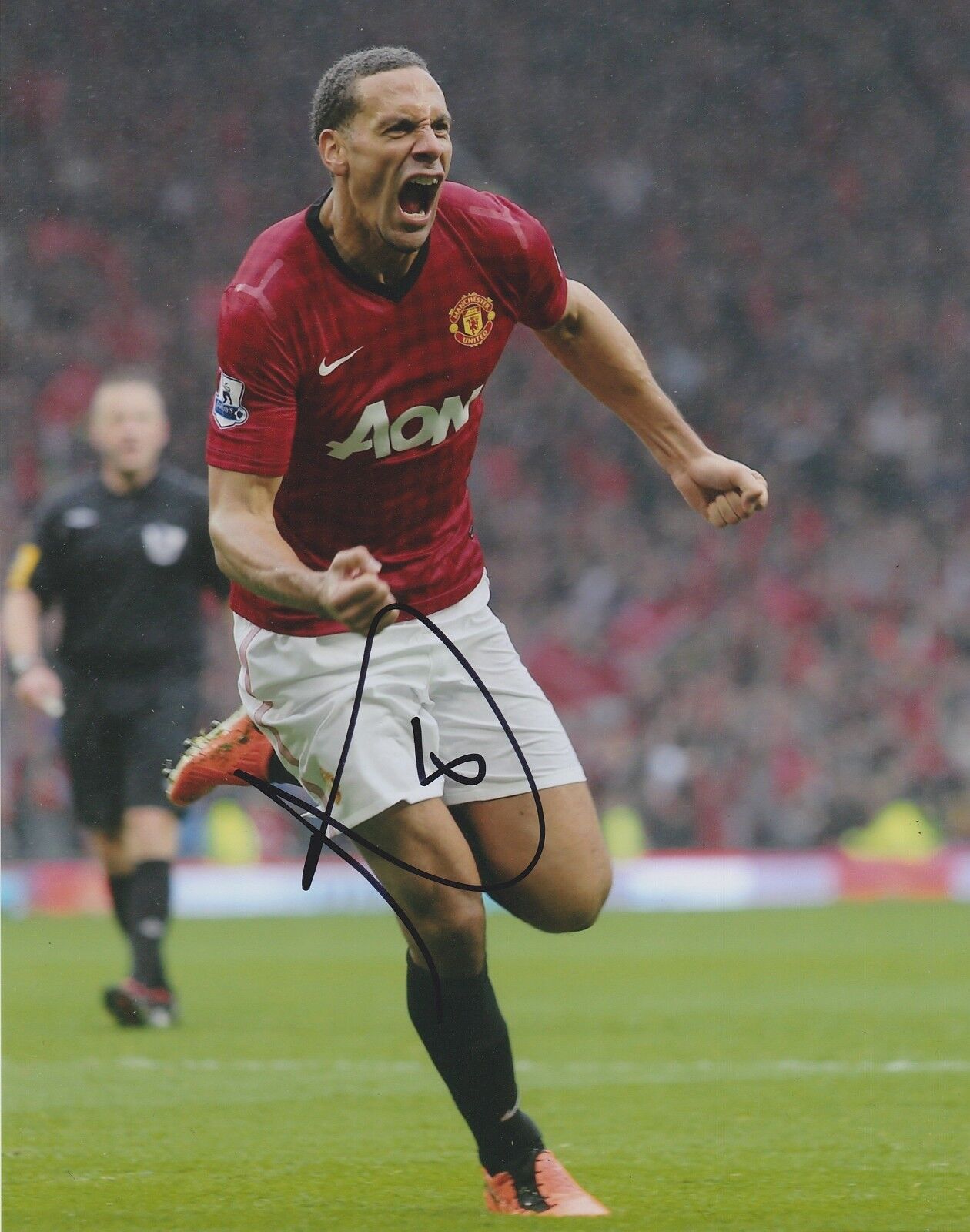 Rio Ferdinand Signed 10x8 Photo Poster painting AFTAL