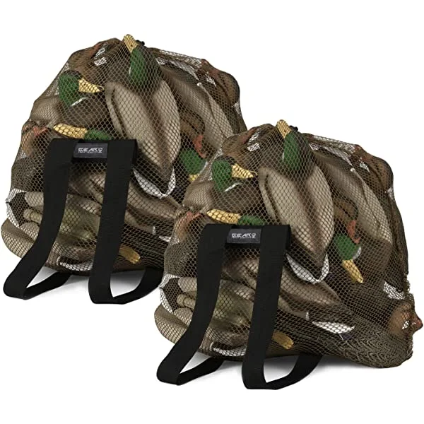 GearOZ Duck Decoy Bag 30"x32" Mesh Decoy Bag for Goose Turkey Waterfowl Decoys, Durable Decoy Bags Duck Hunting Gear Backpack Light Weight with Adjustable Comfort Shoulder Straps