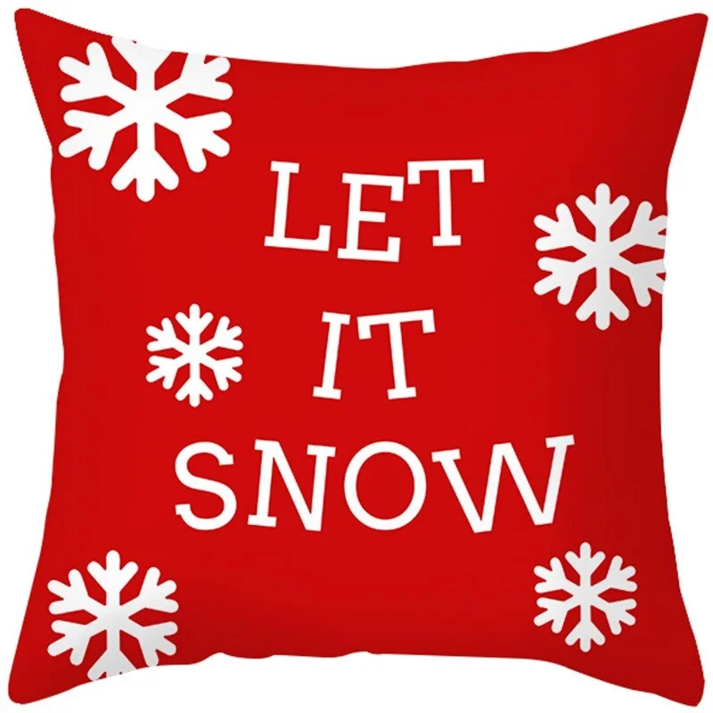 Merry Christmas Decorations For Home 2021 Christmas Cushion Cover Xmas Ornament Cristmas Navidad Natal Gifts Happy New Year 2022