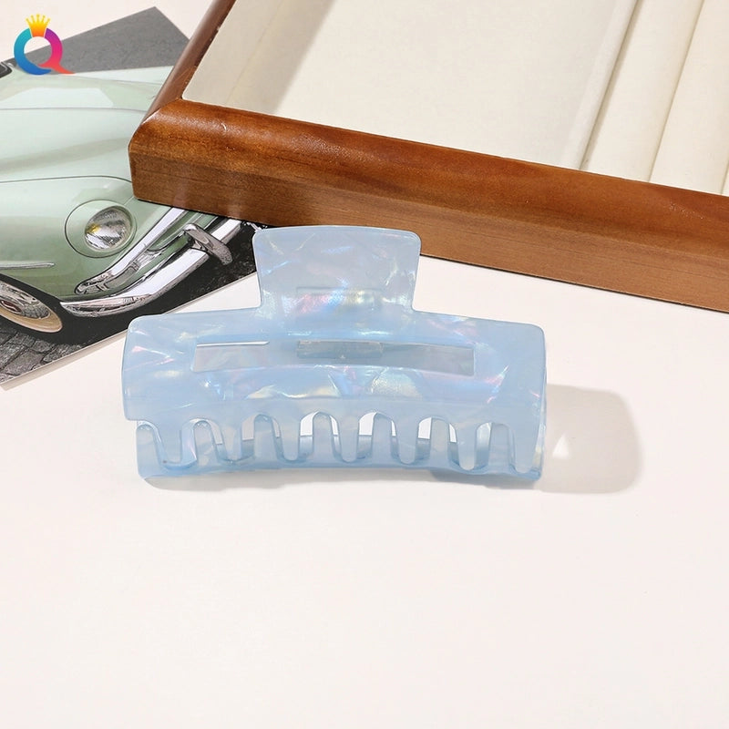 Women’s Minimalist Classic Style Solid Color PVC Hair Claws