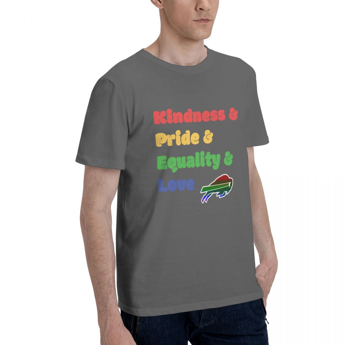 Buffalo Bills Colorful LGBT Cotton Men's T-Shirt