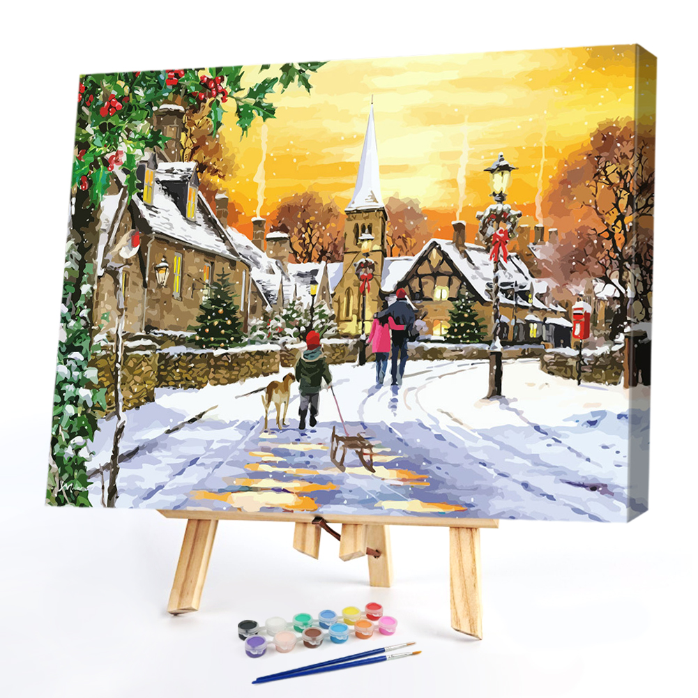 

40*50cm - Paint By Numbers - Snowfield, 501 Original