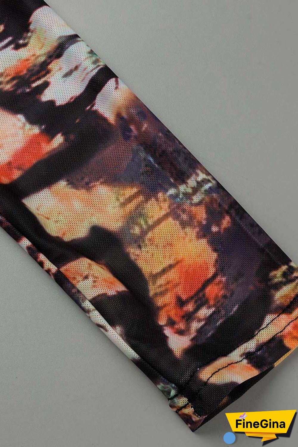 Colour Casual Print Basic O Neck Long Sleeve Dresses