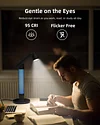 3-in-1 LED Desk/Task/Reading Light for Office, CRI95 Eye-Caring Architect Desk Lamp, 360°Rotatable Swing Arms, Dimmable Table Lamp with Atmosphere Lighting for Computer Monitor Desktop Bedside