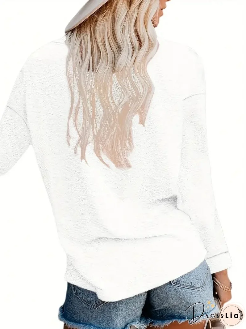 Long Sleeve Crew Neck T-Shirt for Women