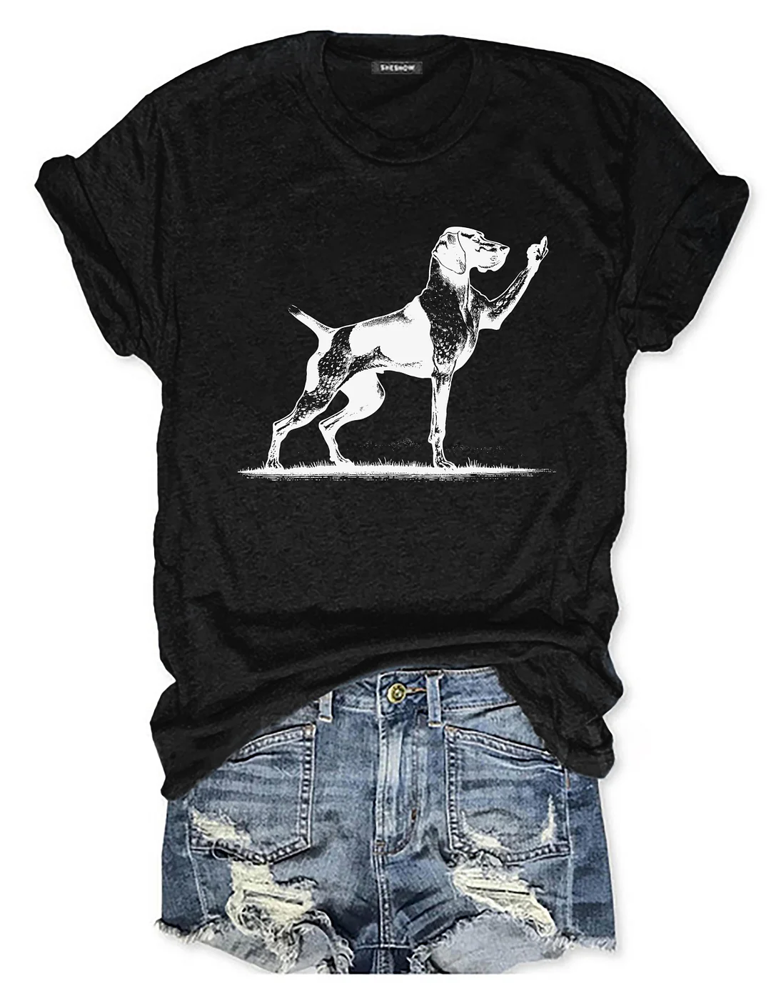 Rude Pointer Dog German Shorthair Dog T-shirt