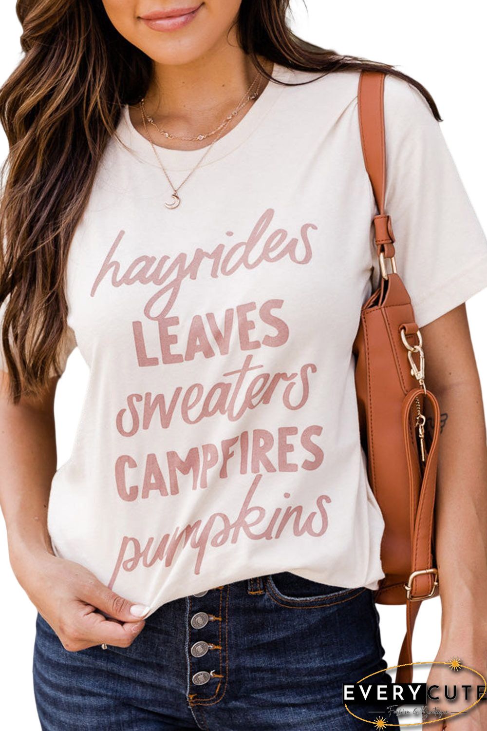 White Slogan Letter Print O-neck Short Sleeve T Shirt