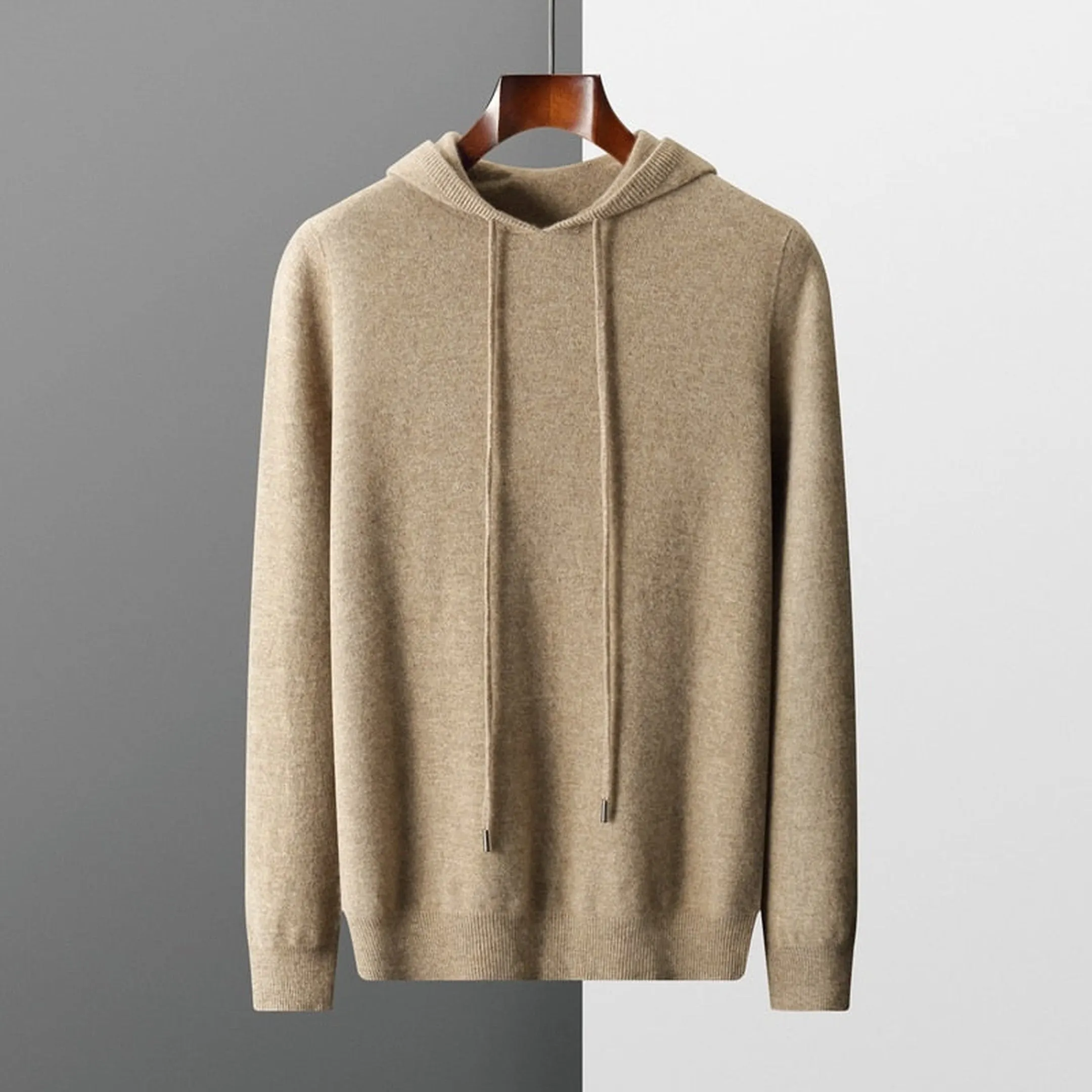 Men's Merino Wool Hoodie &ndash; Matteo Soft Knit Layering Piece