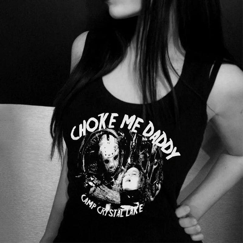 Choke Me Daddy Printed Women's Casual Vest -  