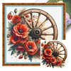 Cartwheel Poppy-11CT Stamped Cross Stitch 40*40cm/15.75*15.75in