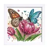 5D DIY Partial Special Shaped Drill Diamond Painting Kit Butterfly Decor With Frame Kit 18x18cm