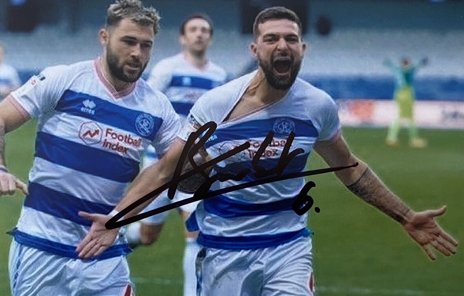 Yoann Barbet Genuine Hand Signed QPR 6X4 Photo Poster painting 3