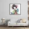 Cartoon Japanese Geisha-11CT Stamped Cross Stitch 40*40cm/15.75*15.75in