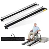 [US Local Warehouse] 8 Feet Retractable Wheelchair Ramp 94x7.4inch Handicap Ramp 661LBS Capacity Wheel Chair Ramps for Home Entry Steps Stairs Doorways