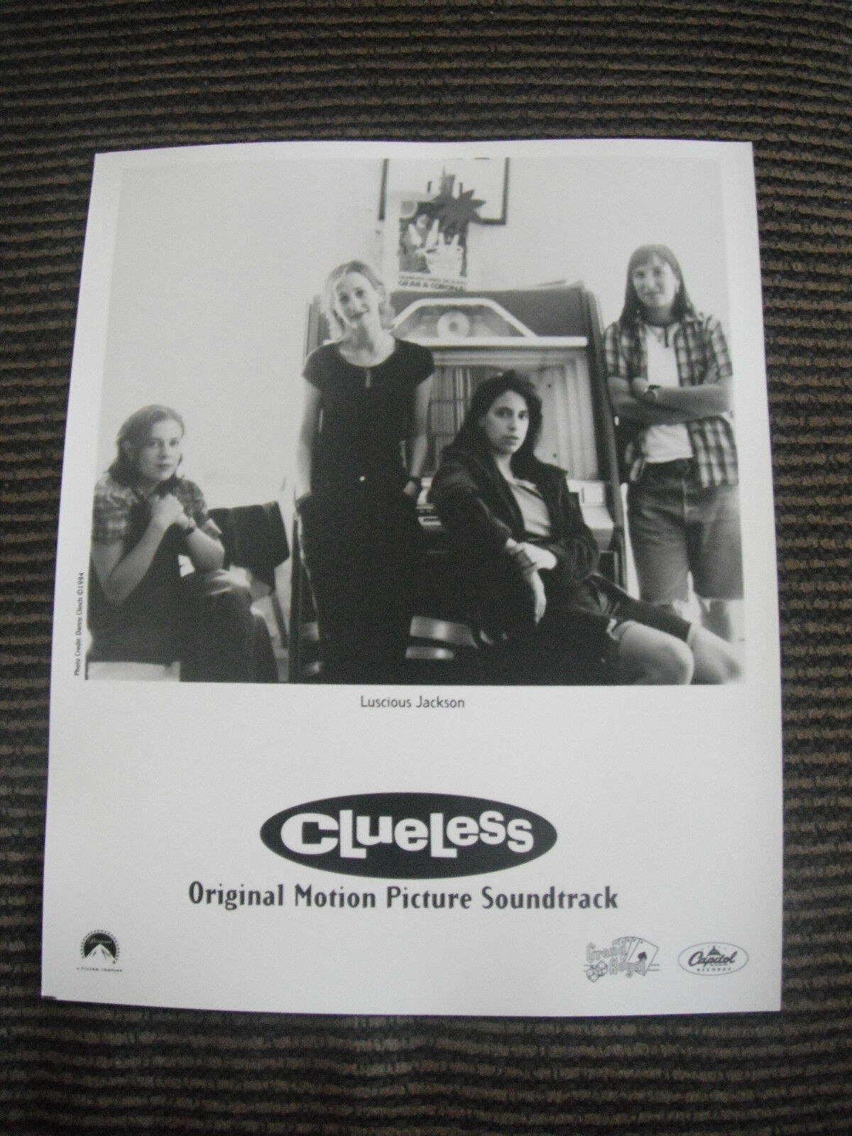 Clueless Soundtrack Luscious Jackson 94 B&W Photo Poster painting Photo Poster paintinggraph Promo Movie