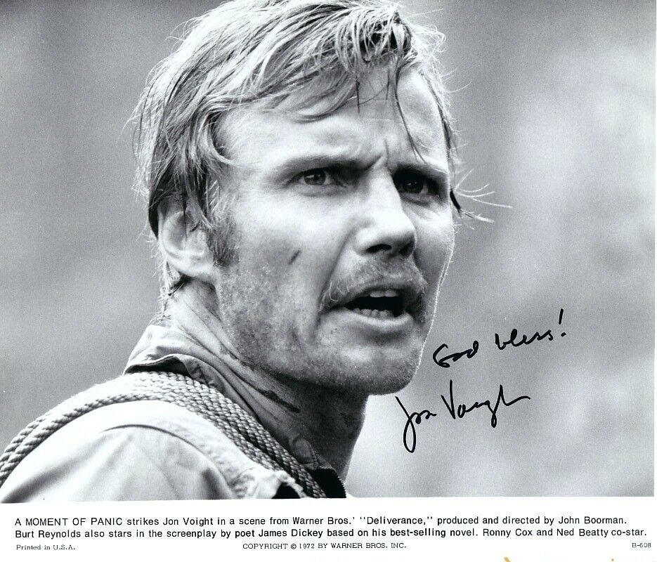 JON VOIGHT hand-signed DELIVERANCE 8x10 w/ uacc rd coa ORIG 1972 STUDIO CLOSEUP