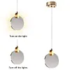 Modern LED Pendant Light Chandelier Long Hanging Light Gold for Office Entrances