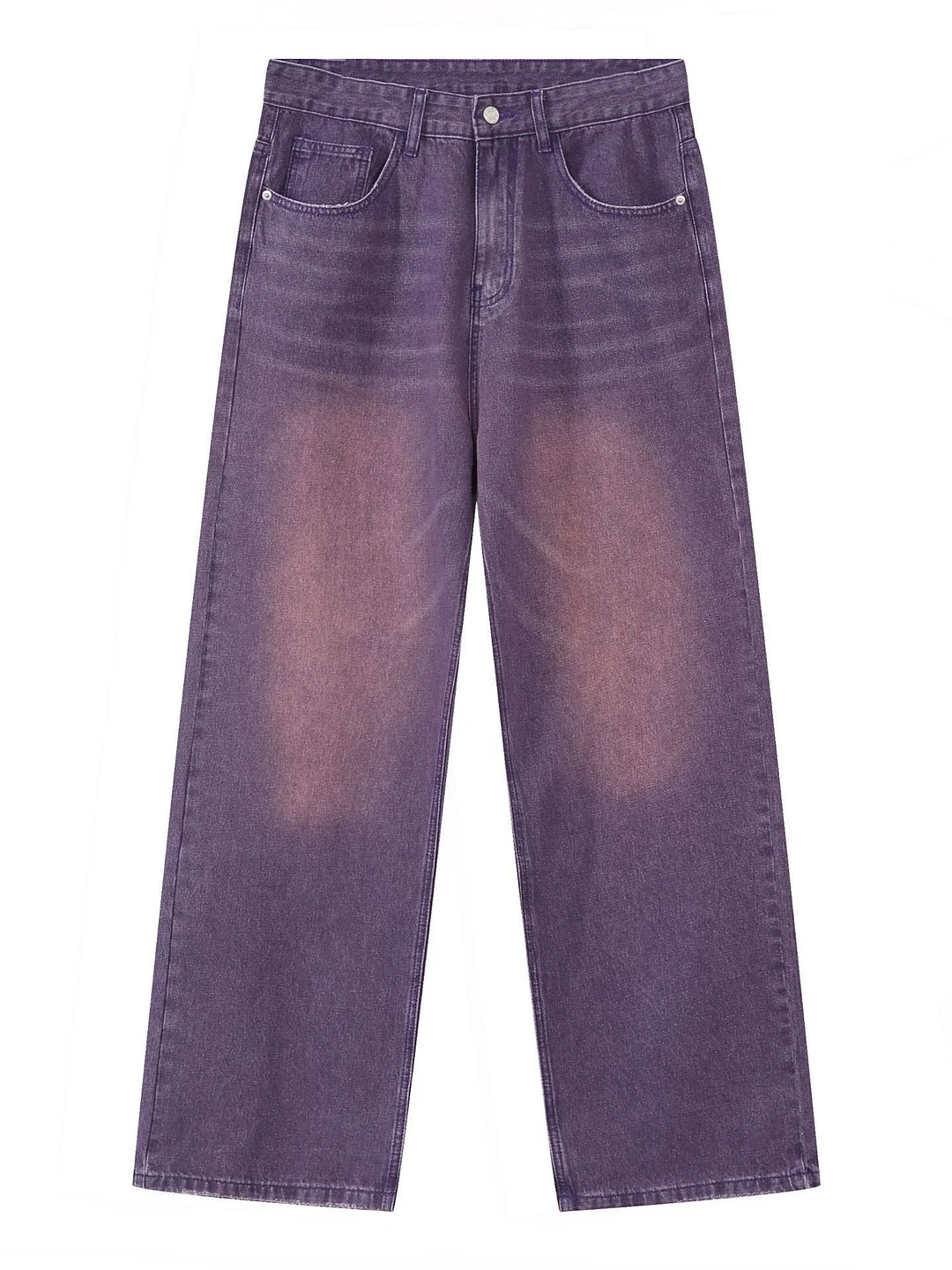 Brownm vintage upcycle baggy jeans with faded effect