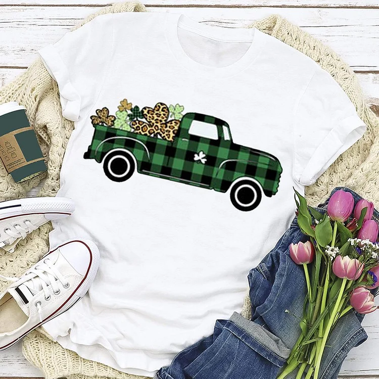 Patricks Buffalo Plaid Truck T-Shirt Tee --Annaletters