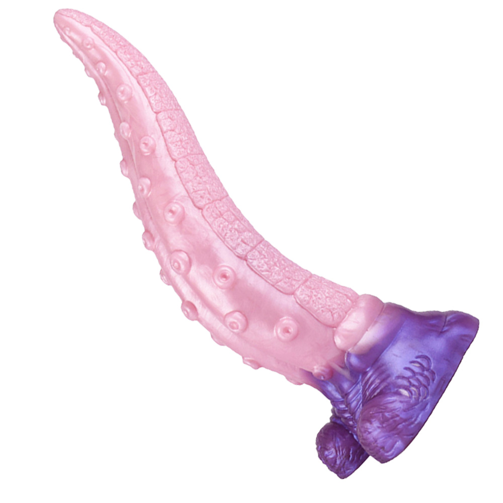 Colored Exotic Animal Tongue Particles, Tentacles, Fake Dildo - Rose Toy
