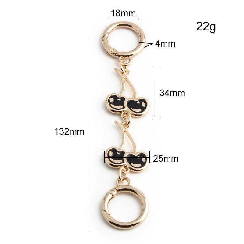In Stock Cherry Color-free Extension Chain Cocoa Pool Shoulder Strap Old Flower Mini Women’s Bag Strawberry Decoration Replacement Chain