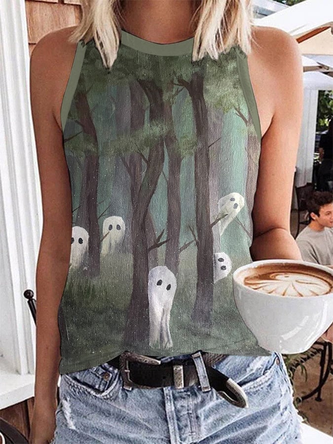 Women´s Ghost Print Tank Top