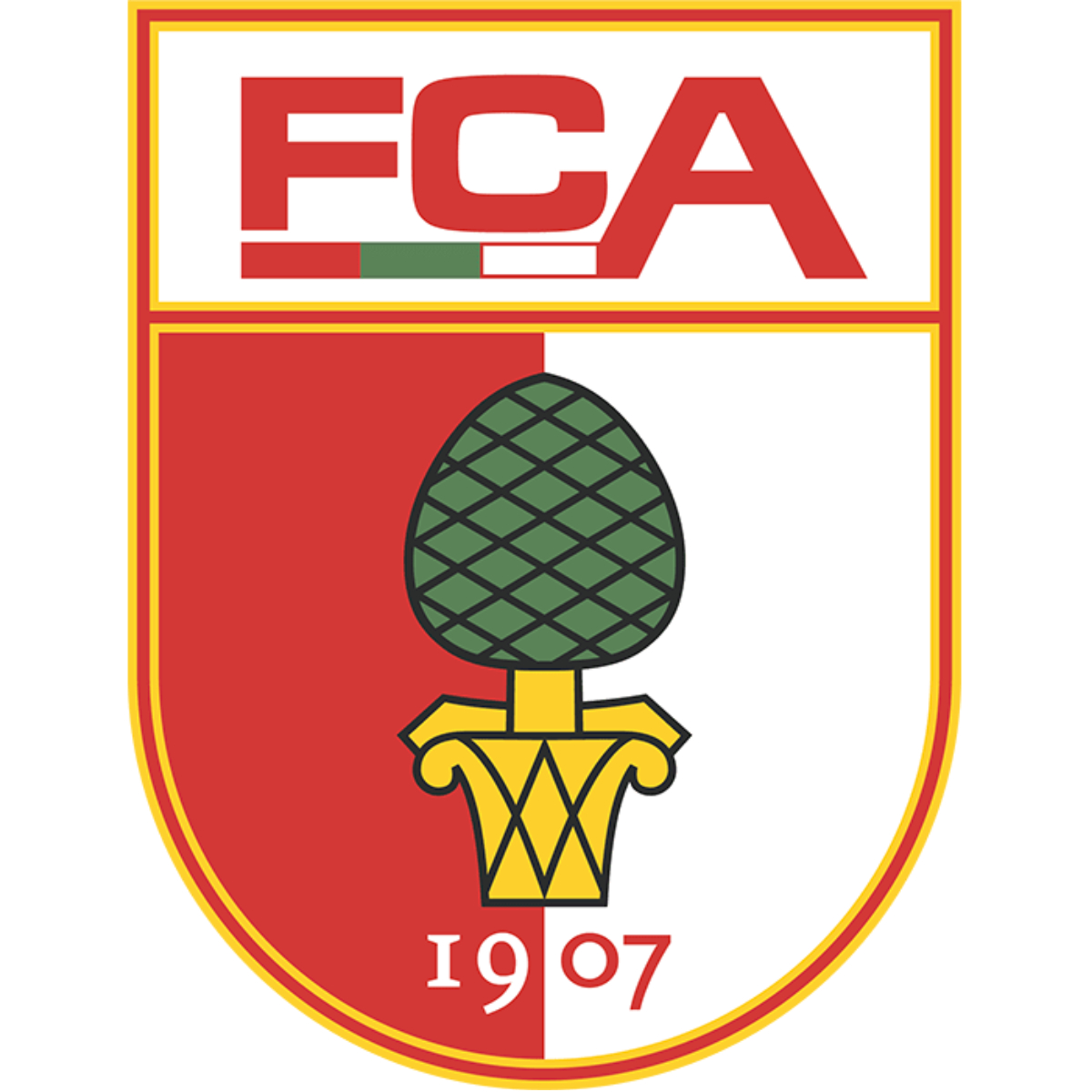 

40*40CM - Round Drill Diamond Painting - Football FC Augsburg, 501 Original