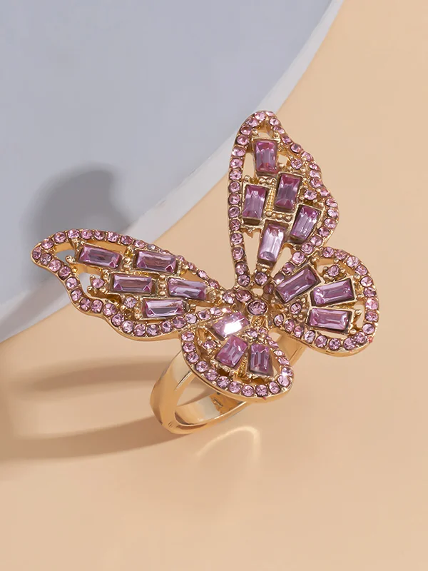 Original Stylish Butterfly Shape Rhinestone Ring