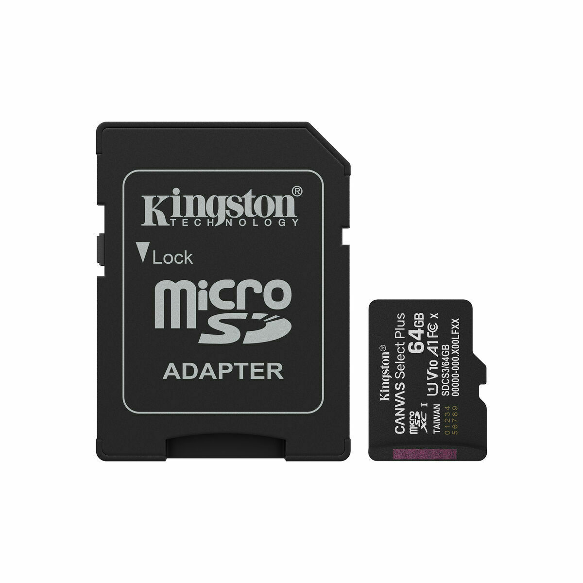 Micro SD Memory Card with Adaptor Kingston SDCS3/64GB