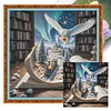 Book Scenery Scenery Full 11CT 3 Strands DIY Stamped Cross Stitch Kits for Beginners Adults Home Wall Decor Cross Stitch Art and Crafts Kits 45x45cm