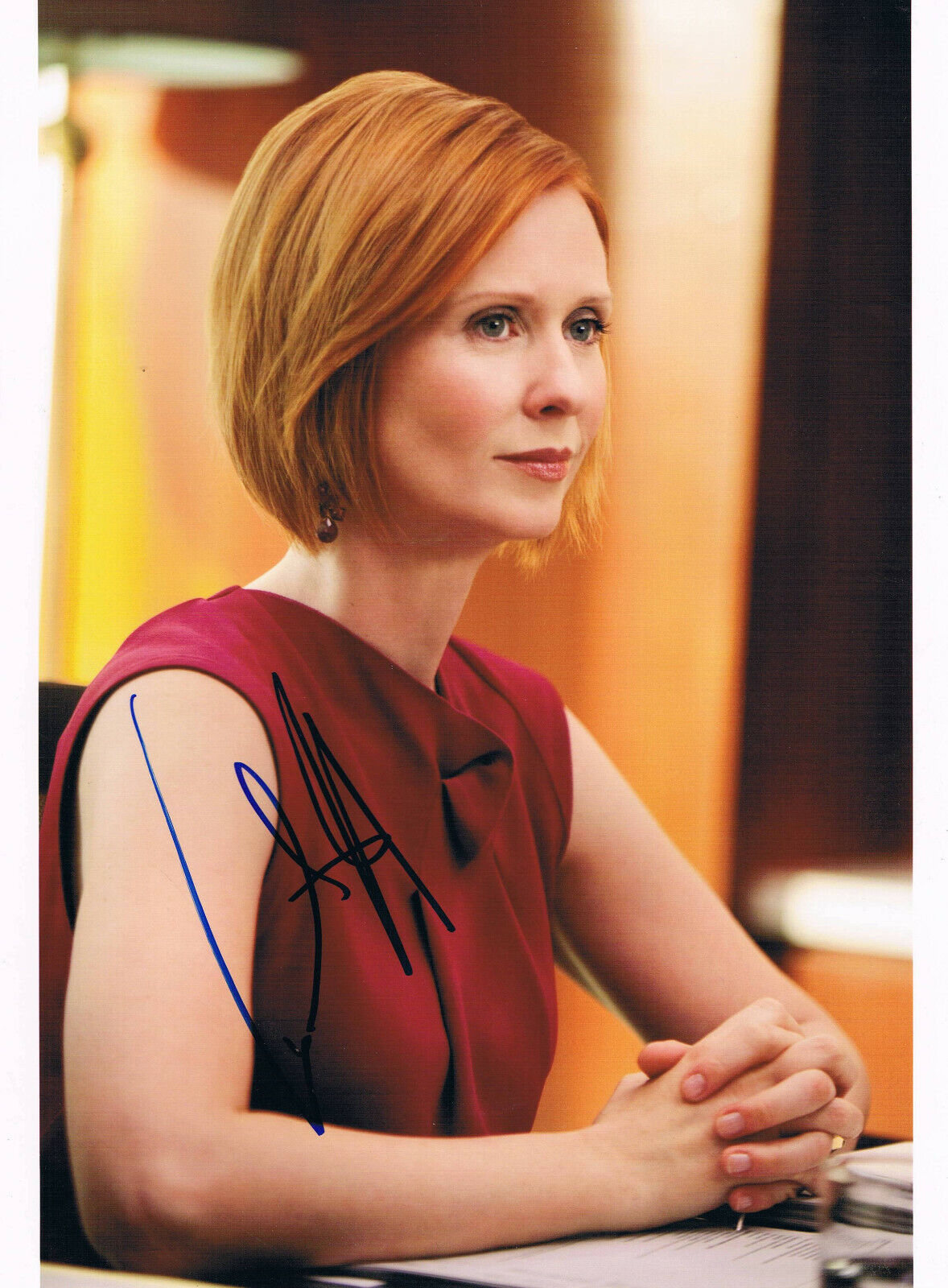 Cynthia Nixon 1966- autograph Photo Poster painting 8x12