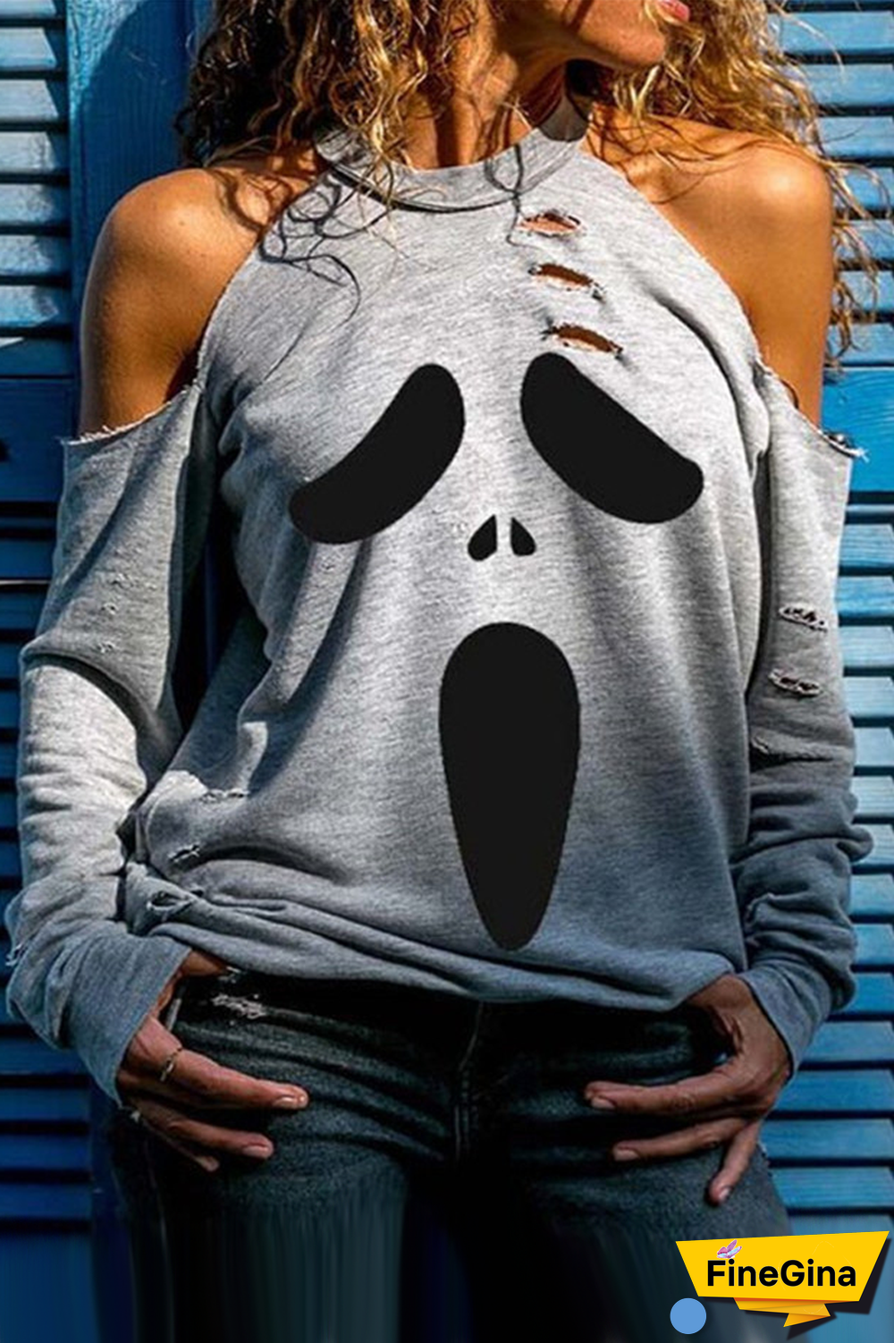 Cold Shoulder Hollow Out Top