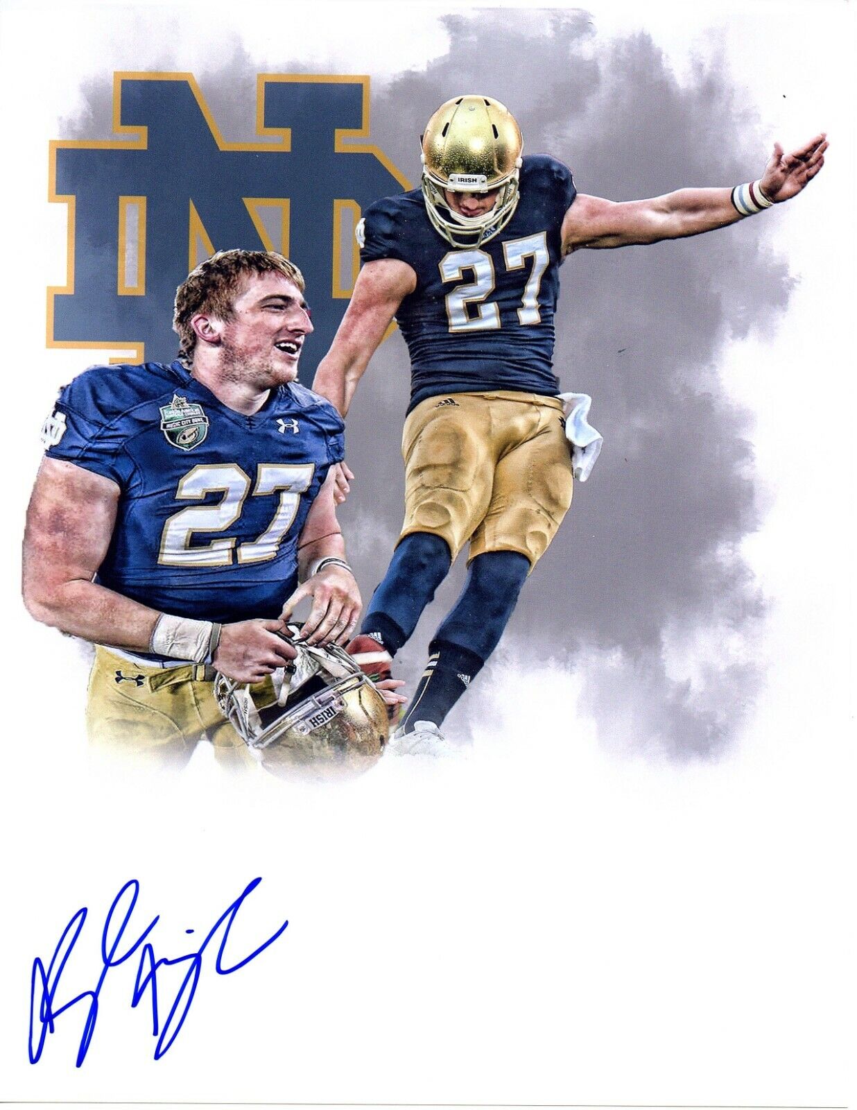 Kyle Brindza Notre Dame Irish signed autographed 8.5x11 football Photo Poster painting ND Kicker