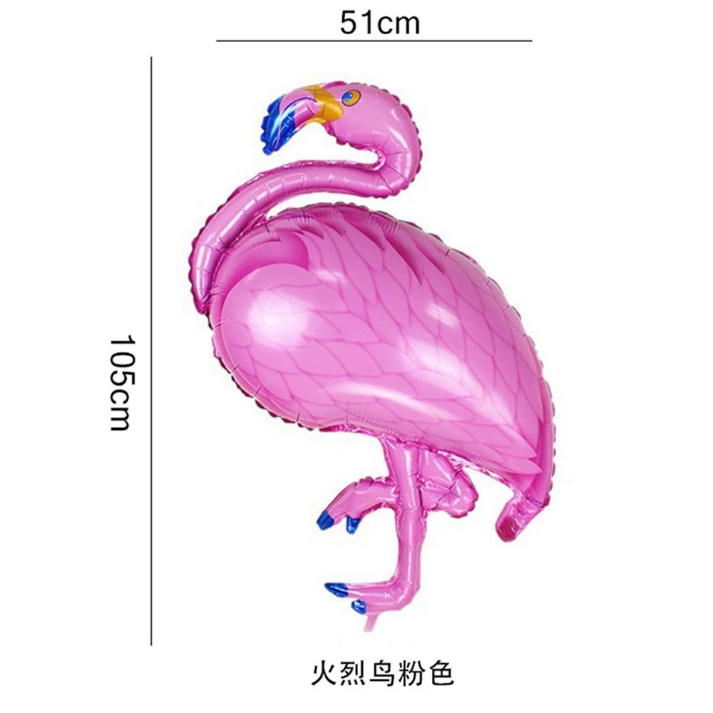 Hawaiian Party Balloon 18 inch Round Flamingo Aluminum Foil Balloon Flamingo Wine Glass Leaf Balloon Birthday Party Decoration