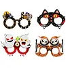 4PCS DIY Diamond Painting Halloween Glasses for Kids and Adults, Funny Crystal Rhinestone Art Eyewear Decoration for Halloween Party Favors, Photo Booth Props, No Lenses