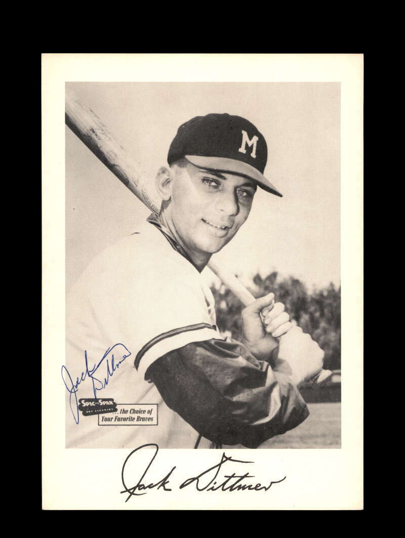 Jack Dittmer JSA Coa Signed 7x10 Photo Poster painting 1953 Milwaukee Braves Spic And Span