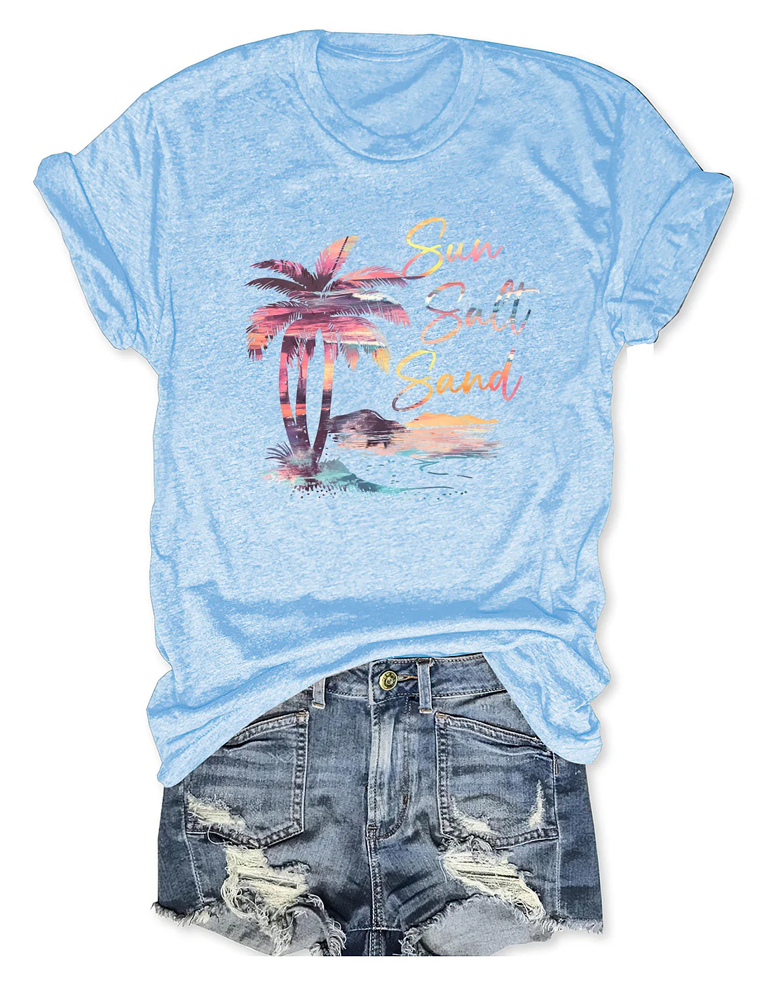 Retro Summer Sun Salt Sand T-shirt